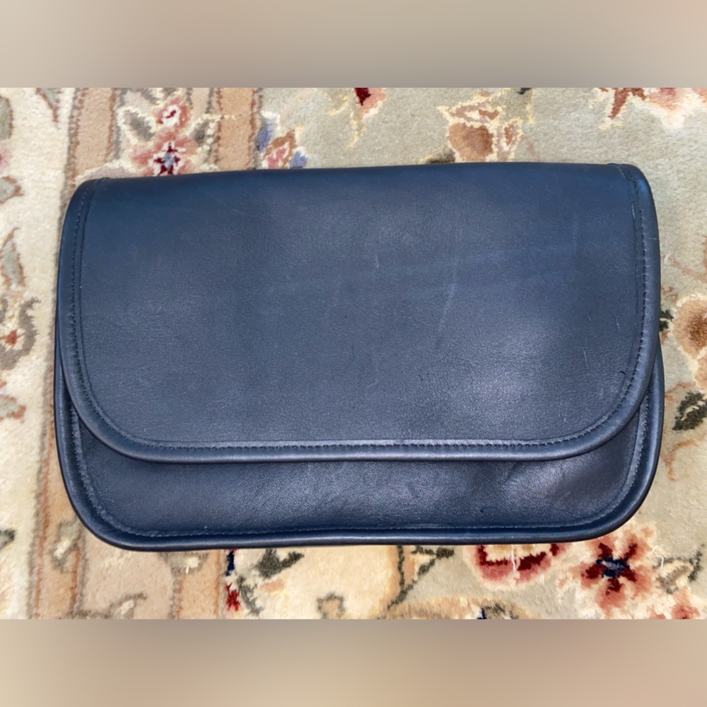Vintage Coach Ritchie Navy Leather Purse Crossbody Bag 9937